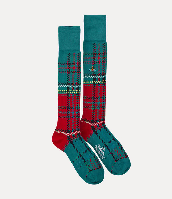 Vivienne Westwood MACANDY TARTAN KNEE HIGH SOCKS